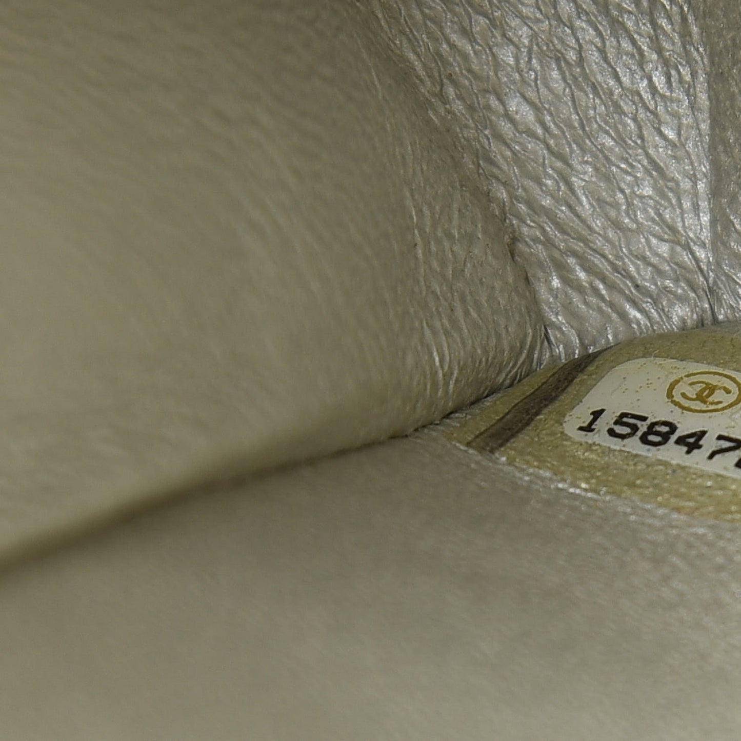 Iridescent Calfskin Medium Double Flap Light Gold