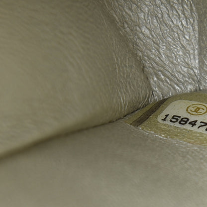 Chanel Iridescent Calfskin Medium Double Flap Light Gold 8 of 10