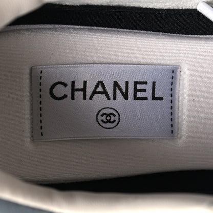 Chanel Fabric Suede Calfskin Quilted CC Sneakers 41 Dark Grey 8 of 9