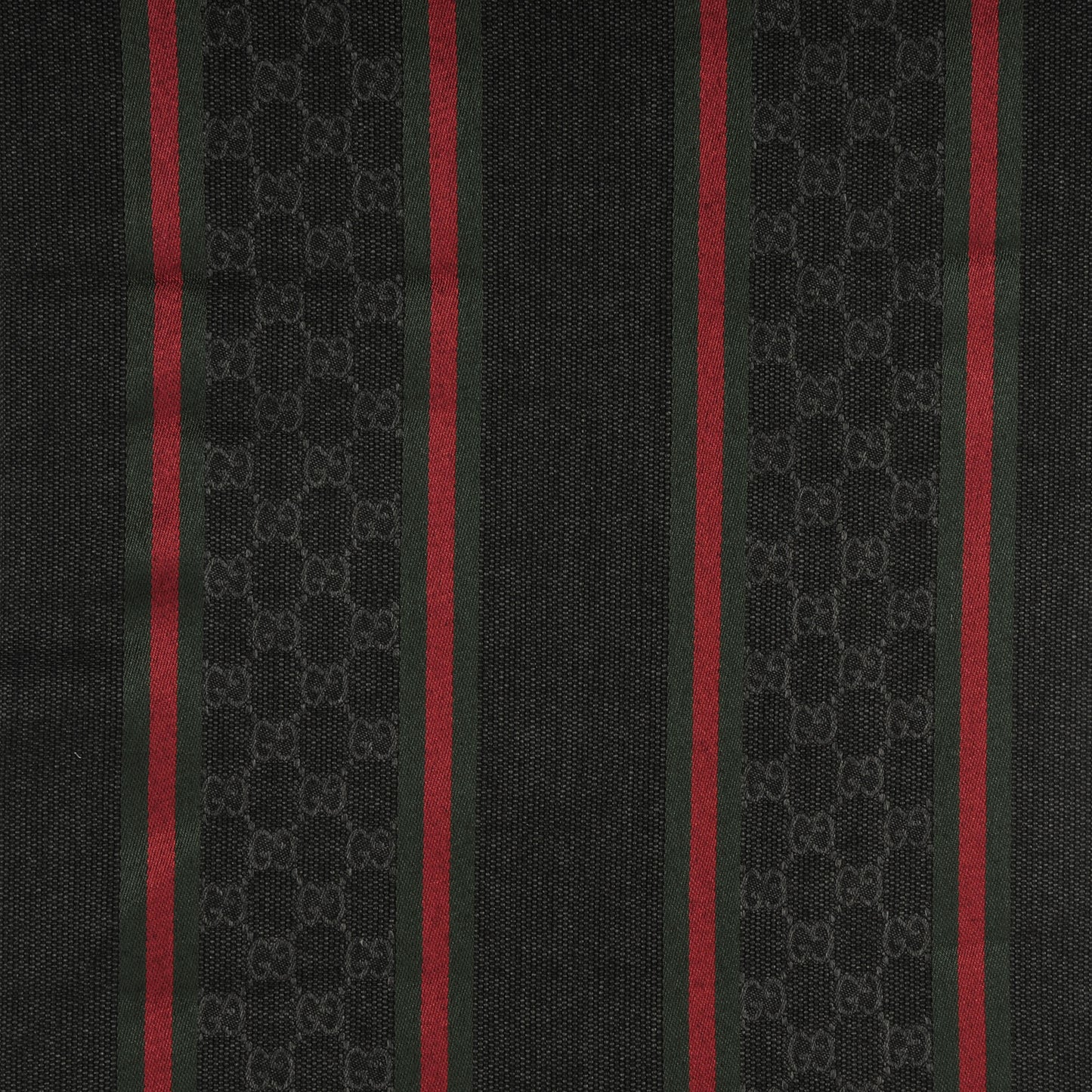 Silk Wool Monogram Web Scarf Black