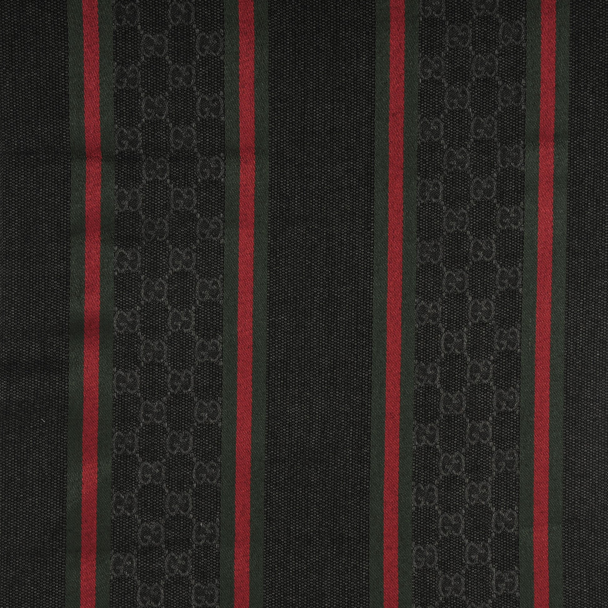 Gucci Silk Wool Monogram Web Scarf Black 3 of 6
