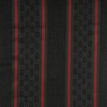 Gucci Silk Wool Monogram Web Scarf Black 3 of 6