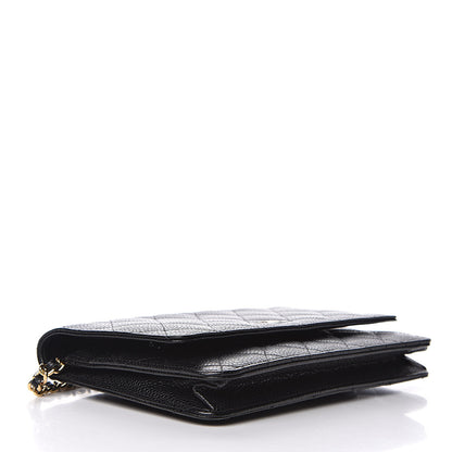 Chanel Caviar Quilted Wallet On Chain WOC Black 4 of 11