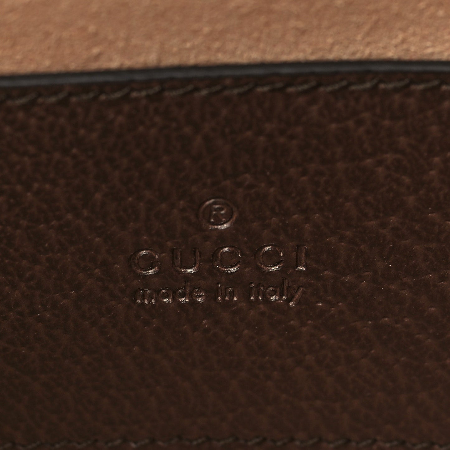 GG Supreme Monogram Textured Calfskin Web Mini Ophidia Top Handle Bag Beige Ebony New Acero