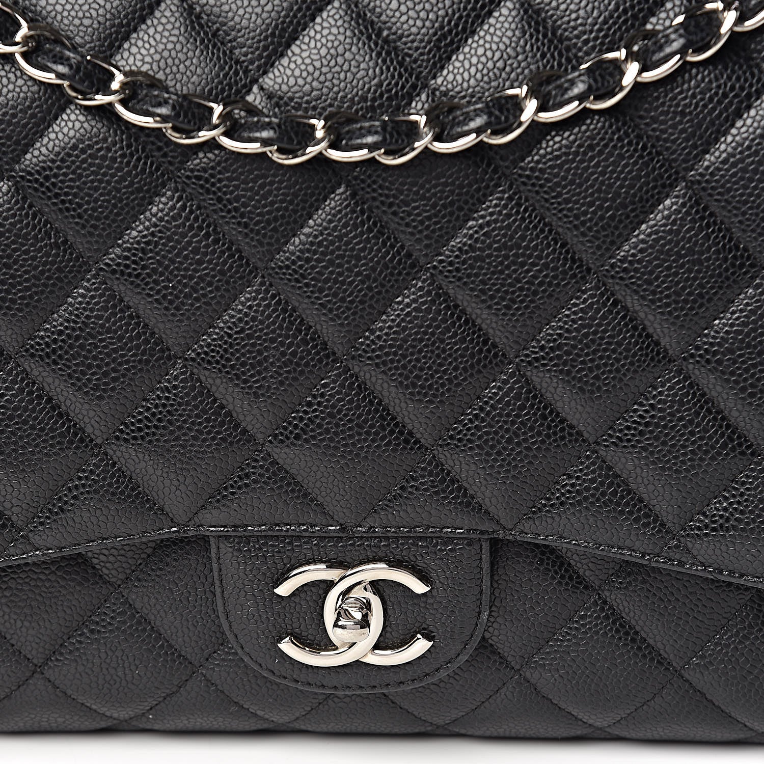 Chanel Caviar Quilted Maxi Double Flap Black 13 of 14