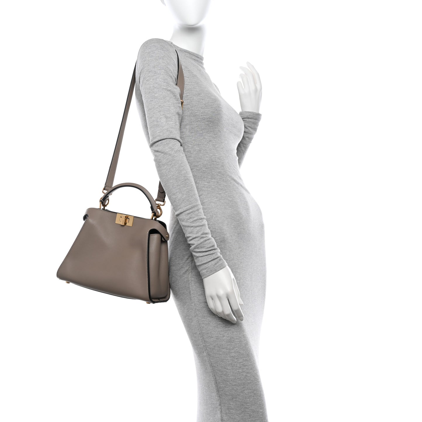 Vitello Tahiti Burro Medium Peekaboo Iconic Essentially Satchel Tortora Black