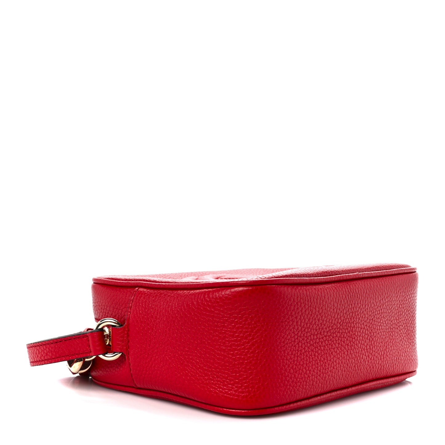 Pebbled Calfskin Small Soho Disco Bag Vibrant Red