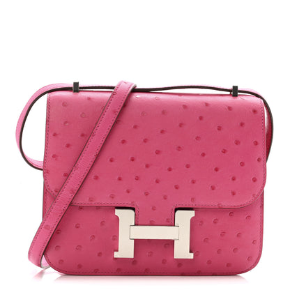 Hermes Ostrich Constance 18 Rose Tyrien 1 of 10