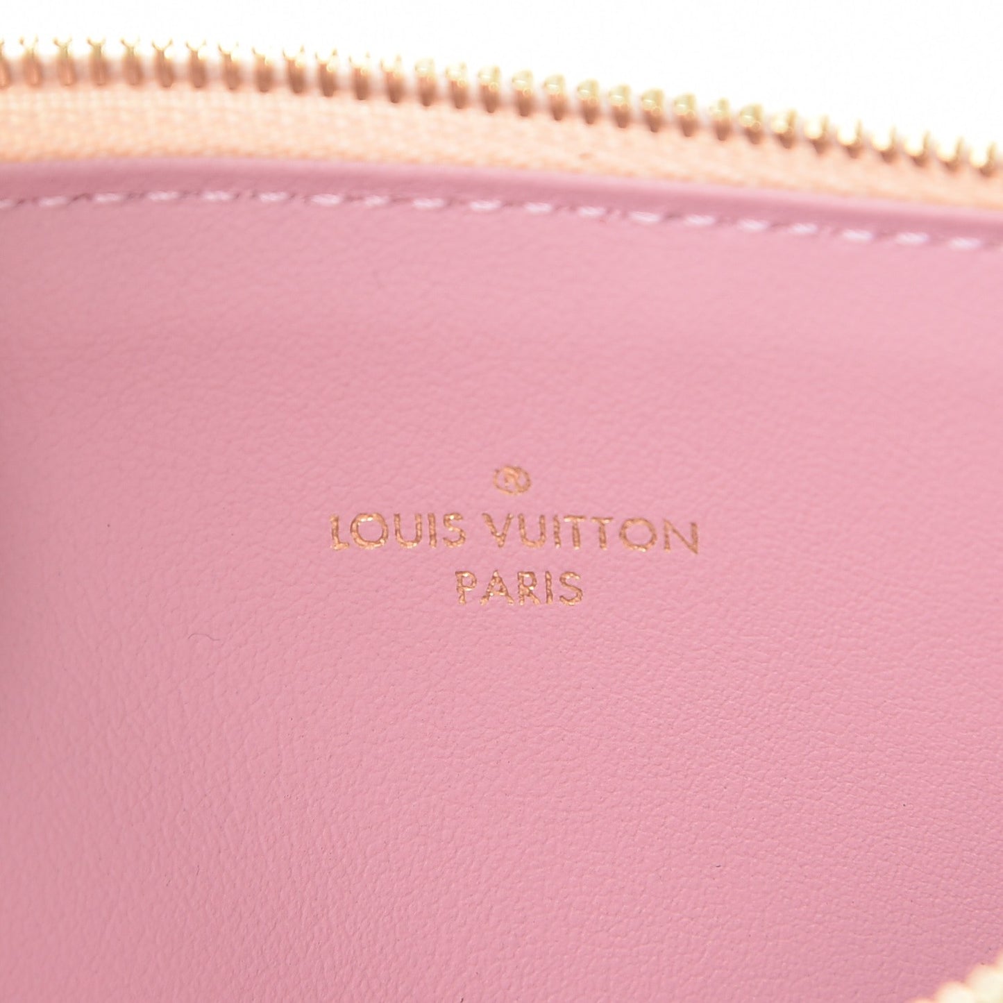 Damier Azur Felicie Chain Wallet Zippered Insert Rose Ballerine