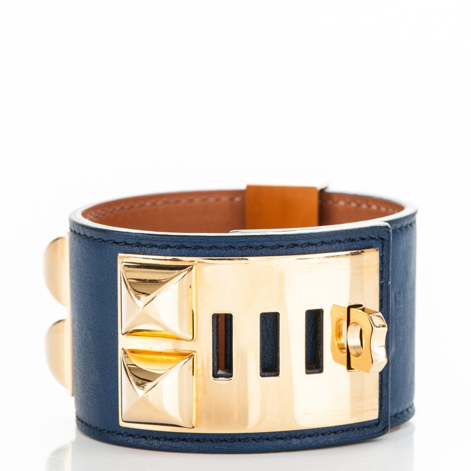 Hermes Swift Collier De Chien CDC Bracelet Small Bleu Saphir 3 of 6