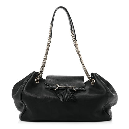Gucci Calfskin Medium Emily Shoulder Bag Black 1 of 18