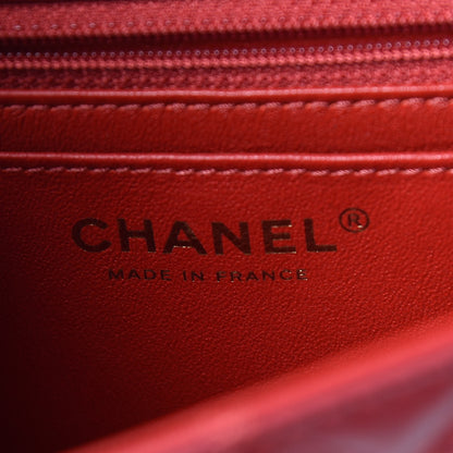 Chanel Aged Calfskin Quilted 2.55 Reissue Mini Flap Red 9 of 12
