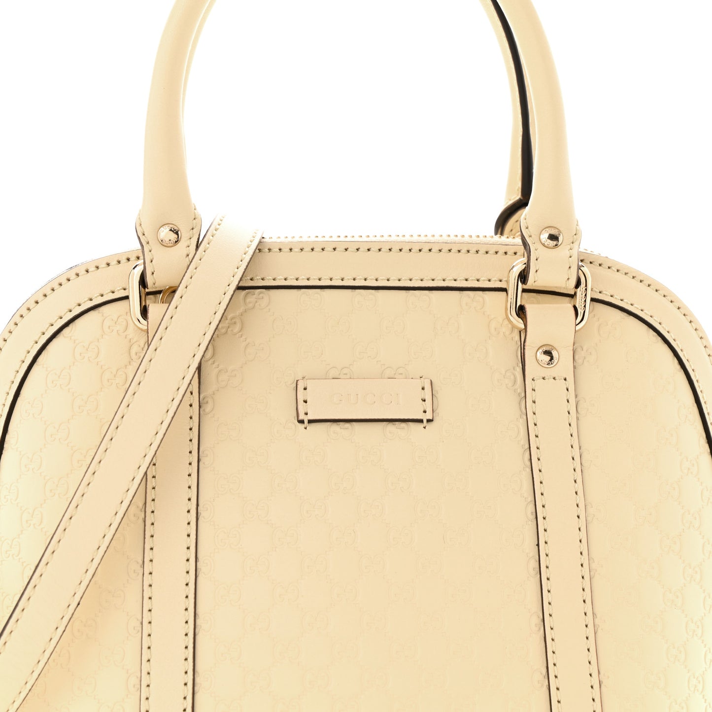Soft Microguccissima Mini Dome Bag Ivoire