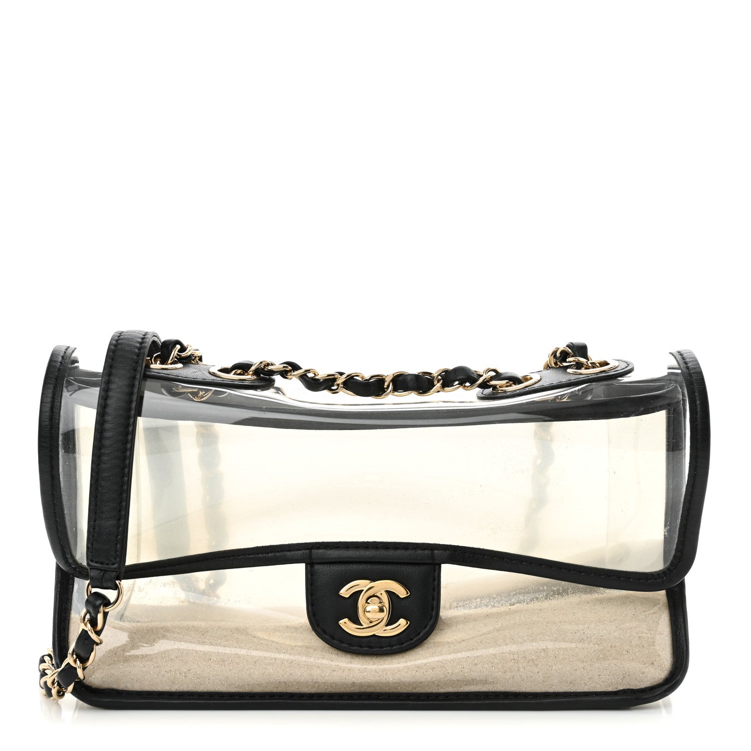 Chanel Lambskin PVC Medium Sand By The Sea Flap Black 1 of 11