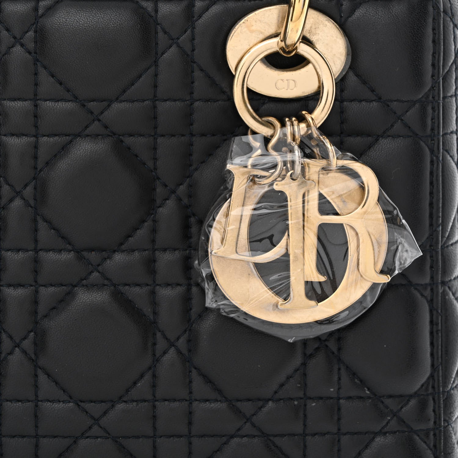 Christian Dior Lambskin Cannage Small Lucky Badges My Lady Dior Black 9 of 14