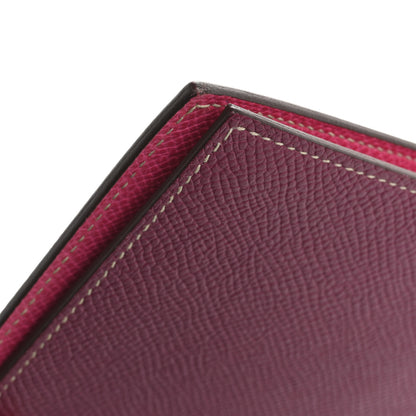 Hermes Epsom Bi-Color Globe Trotter Agenda Cover GM  Tosca Rose Tyrien 8 of 9