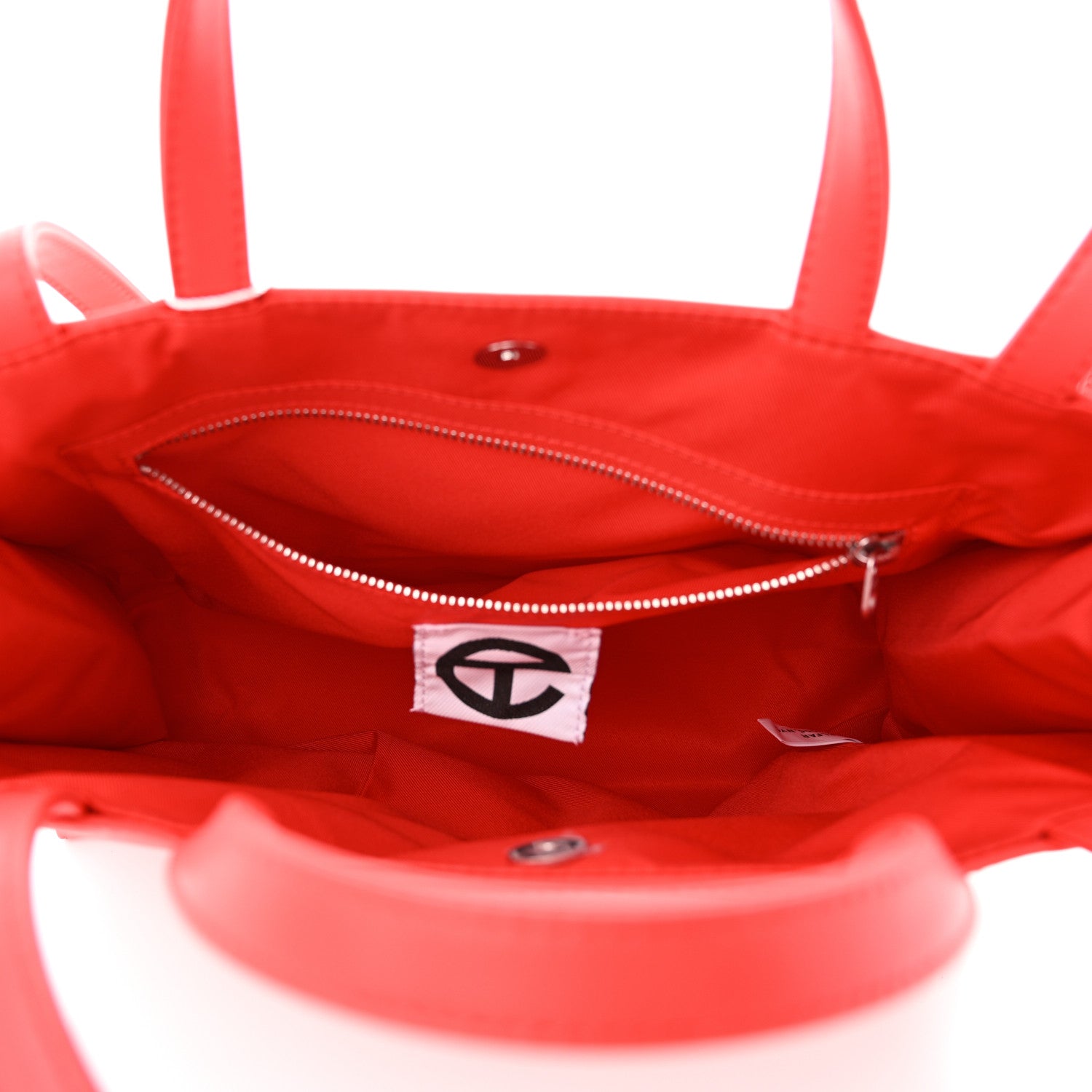 Telfar Vegan Leather Medium Shopping Bag Red 5 of 10