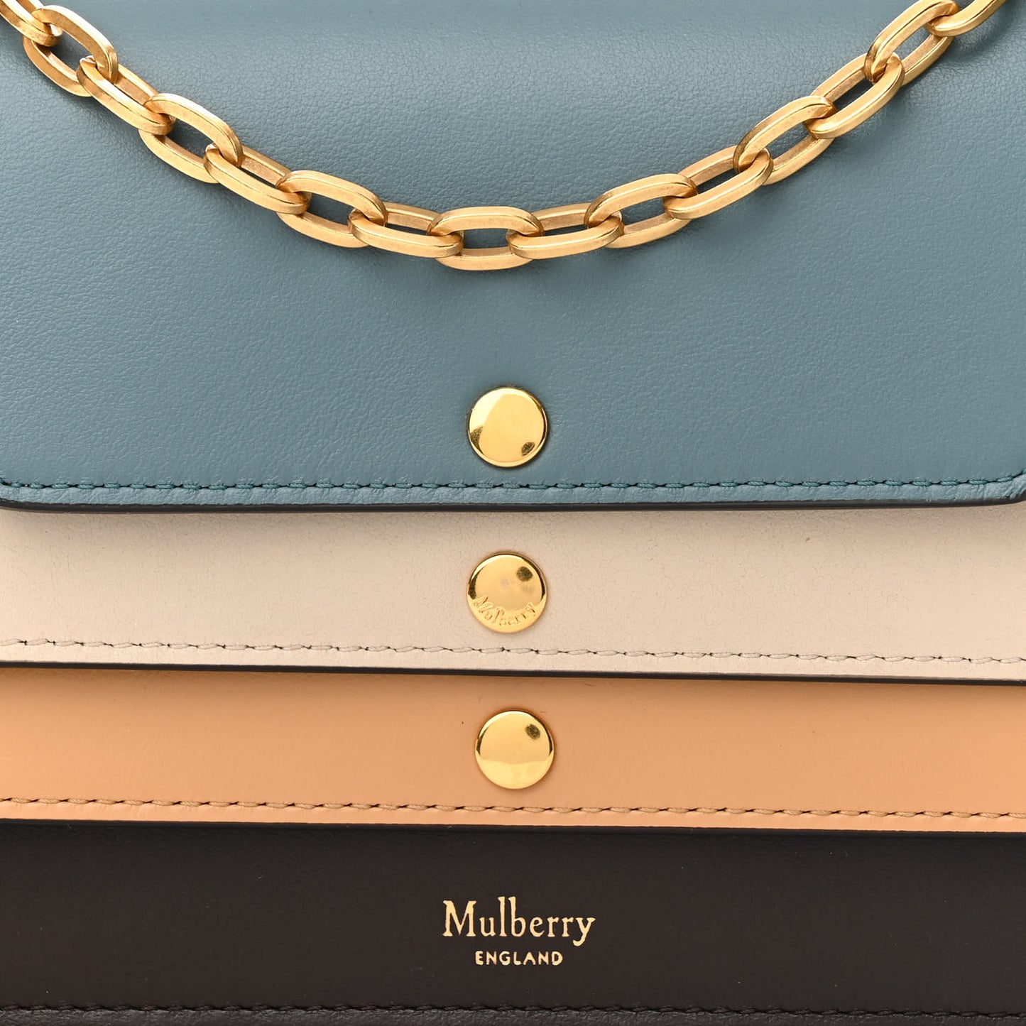 Smooth Calfskin Multiflap Chain Clutch Oxblood Multicolor
