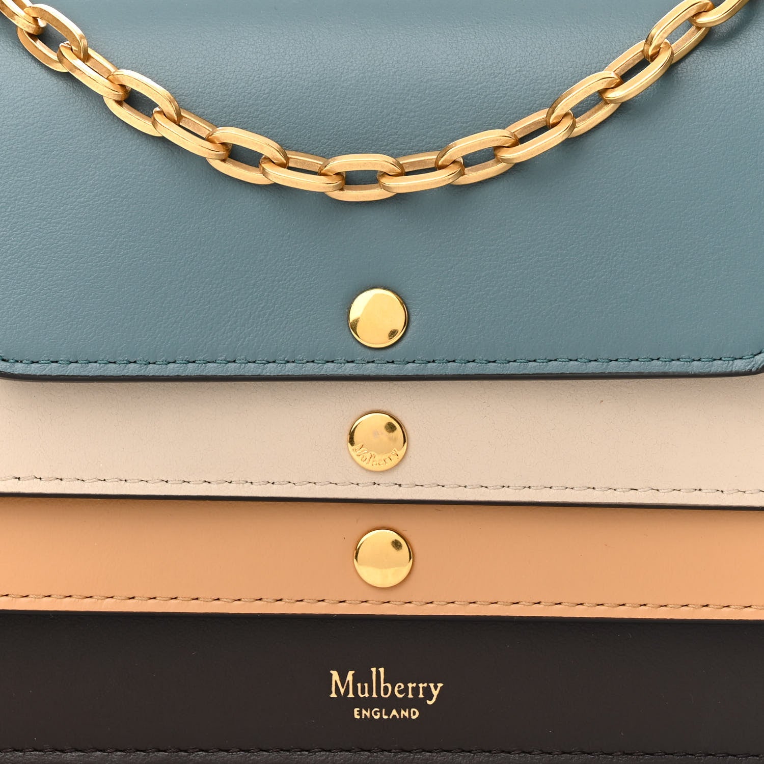 Mulberry Smooth Calfskin Multiflap Chain Clutch Oxblood Multicolor 10 of 13