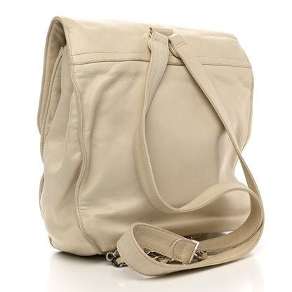 Chanel Lambskin CC Flap Backpack White 2 of 19
