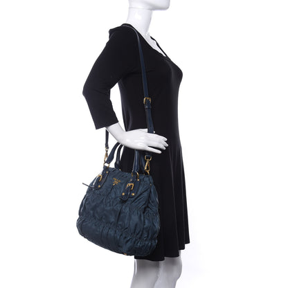 Prada Tessuto Nylon Gaufre Tote Bleuette 2 of 10
