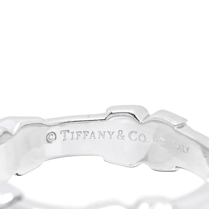 Tiffany 18K White Gold Diamond Signature X Ring 51 5.75 4 of 4