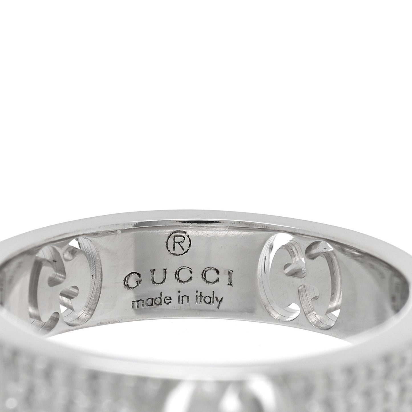 18K White Gold Diamond Icon Stardust Band Ring 47 4