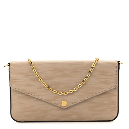 Louis Vuitton Epi Felicie Pochette Chain Wallet Galet 3 of 10