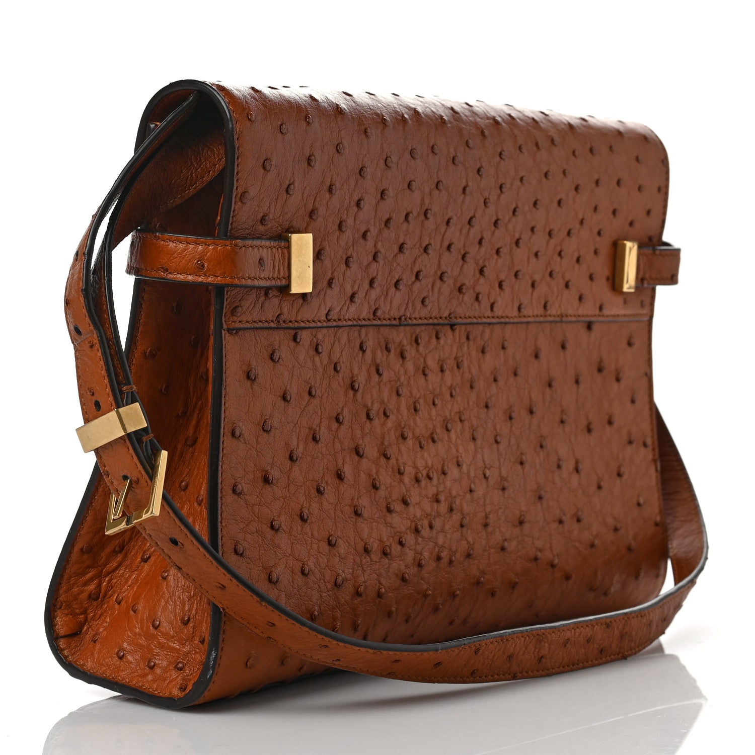 Saint Laurent Ostrich Small Manhattan Shoulder Bag 1126659
