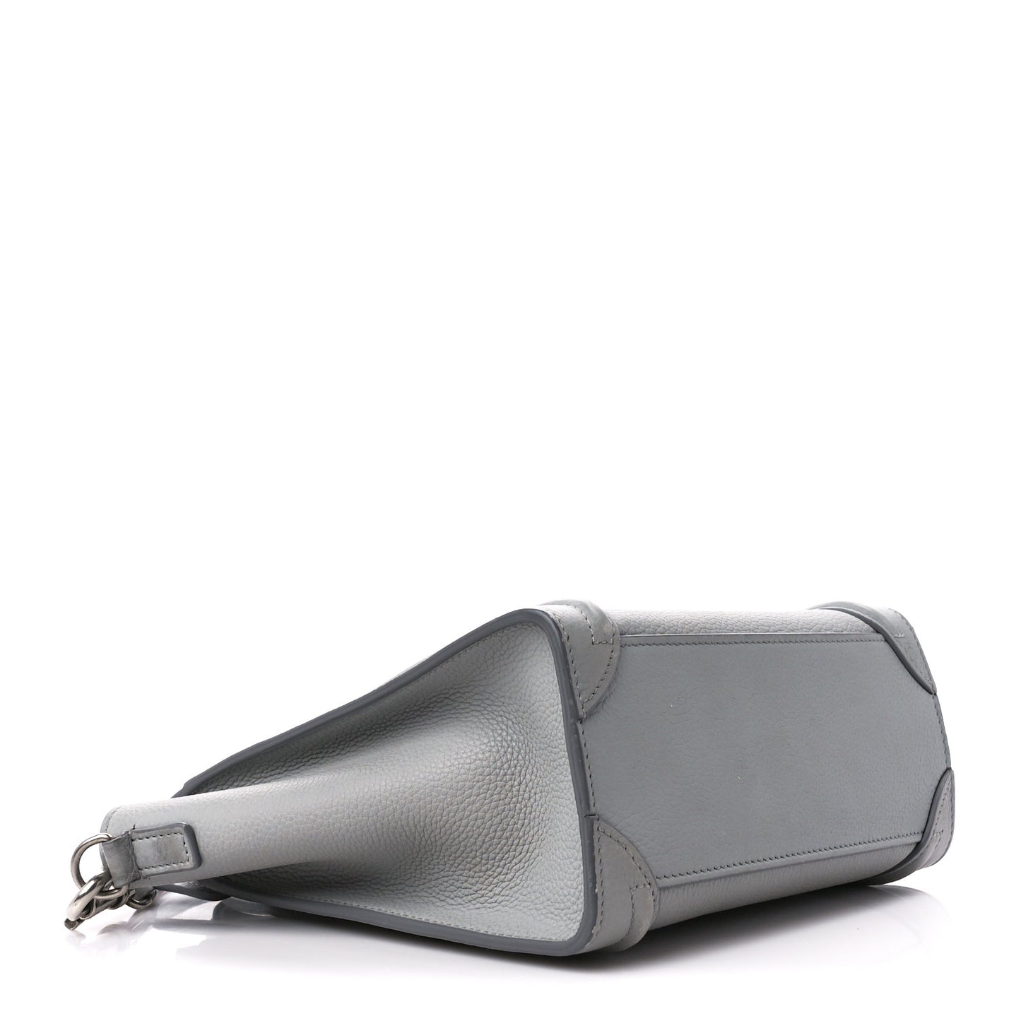 Drummed Calfskin Nano Luggage Pearl Blue