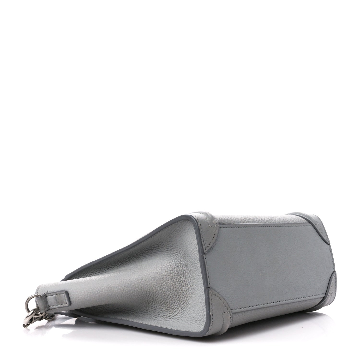 Celine Drummed Calfskin Nano Luggage Pearl Blue 4 of 10