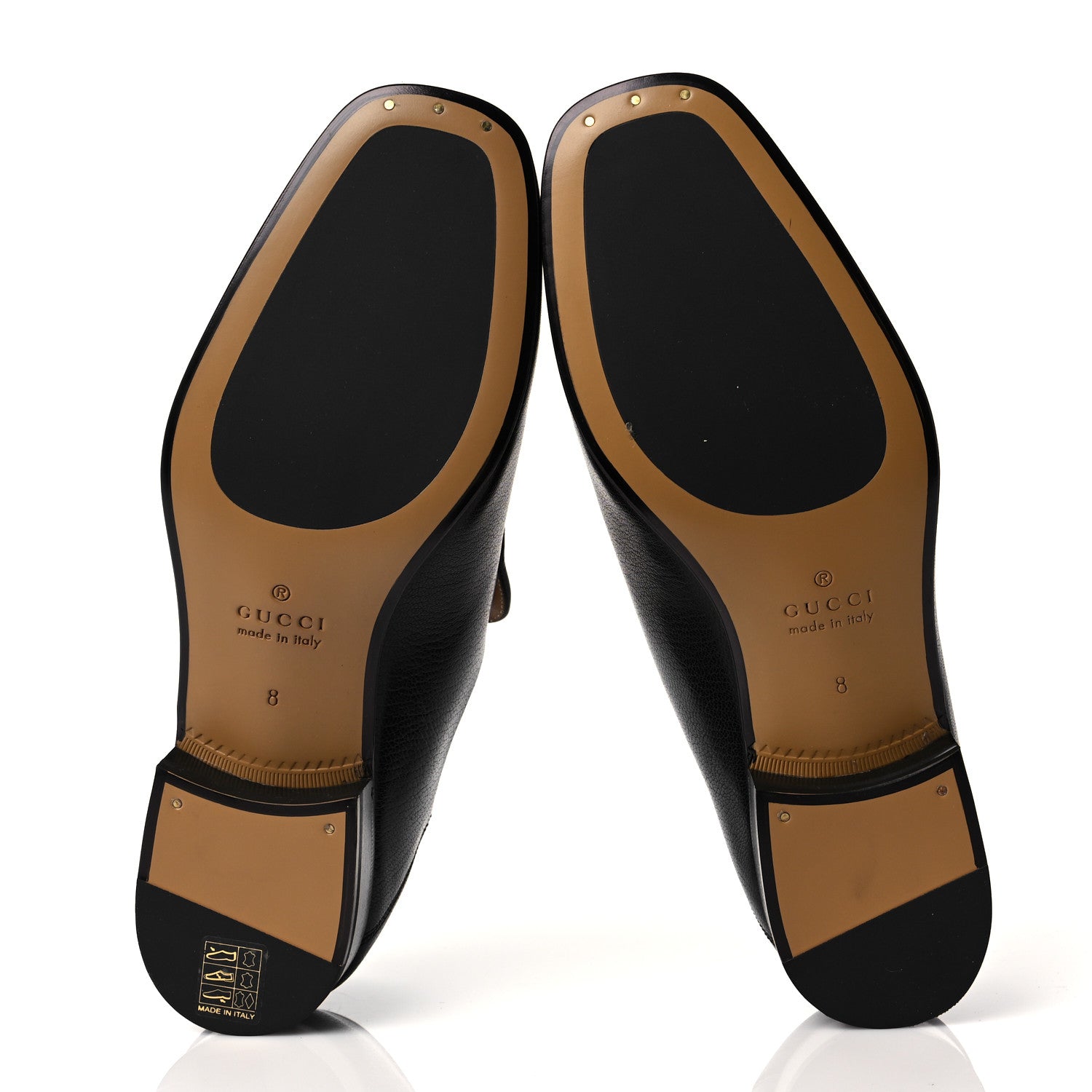 Gucci Goatskin Mens Horsebit Loafers 8 Black 5 of 9