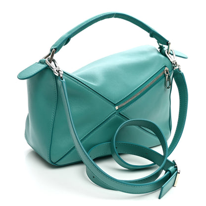 Loewe Nappa Lambskin Small Featherlight Puzzle Bag Aquamarine 3 of 9