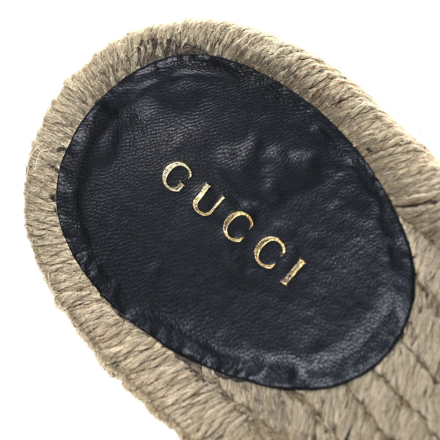 Nappa Matelasse GG Marmont Espadrille Slide Sandals 38 Black