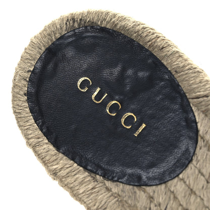 Gucci Nappa Matelasse GG Marmont Espadrille Slide Sandals 38 Black 12 of 14