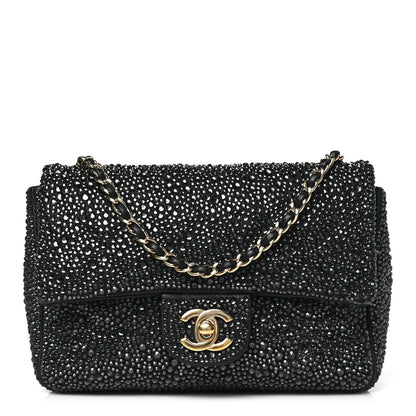 Chanel Lambskin Crystal Diamante Small Flap Black 1 of 13
