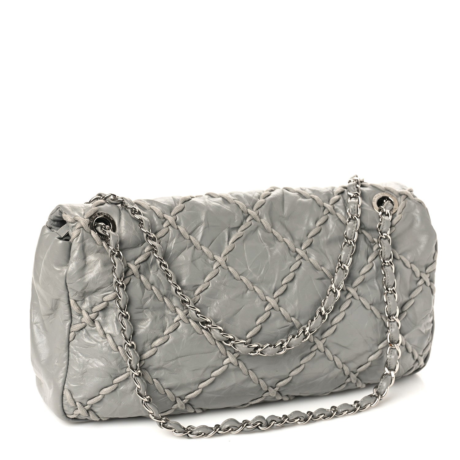 Chanel Calfskin Ultra Stitch Oversized Flap Grey 3 of 9