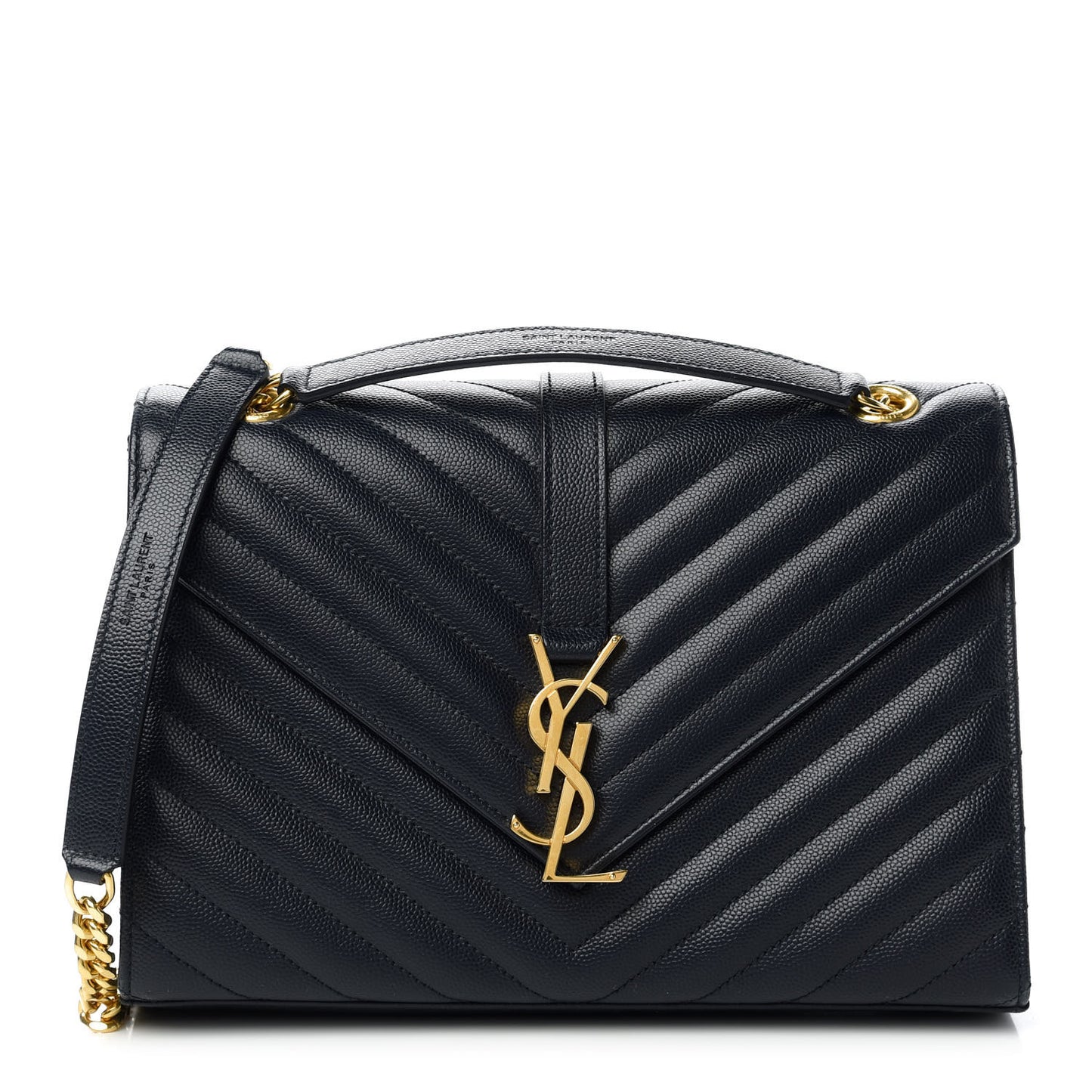 Grain De Poudre Matelasse Chevron Medium Monogram Satchel Black