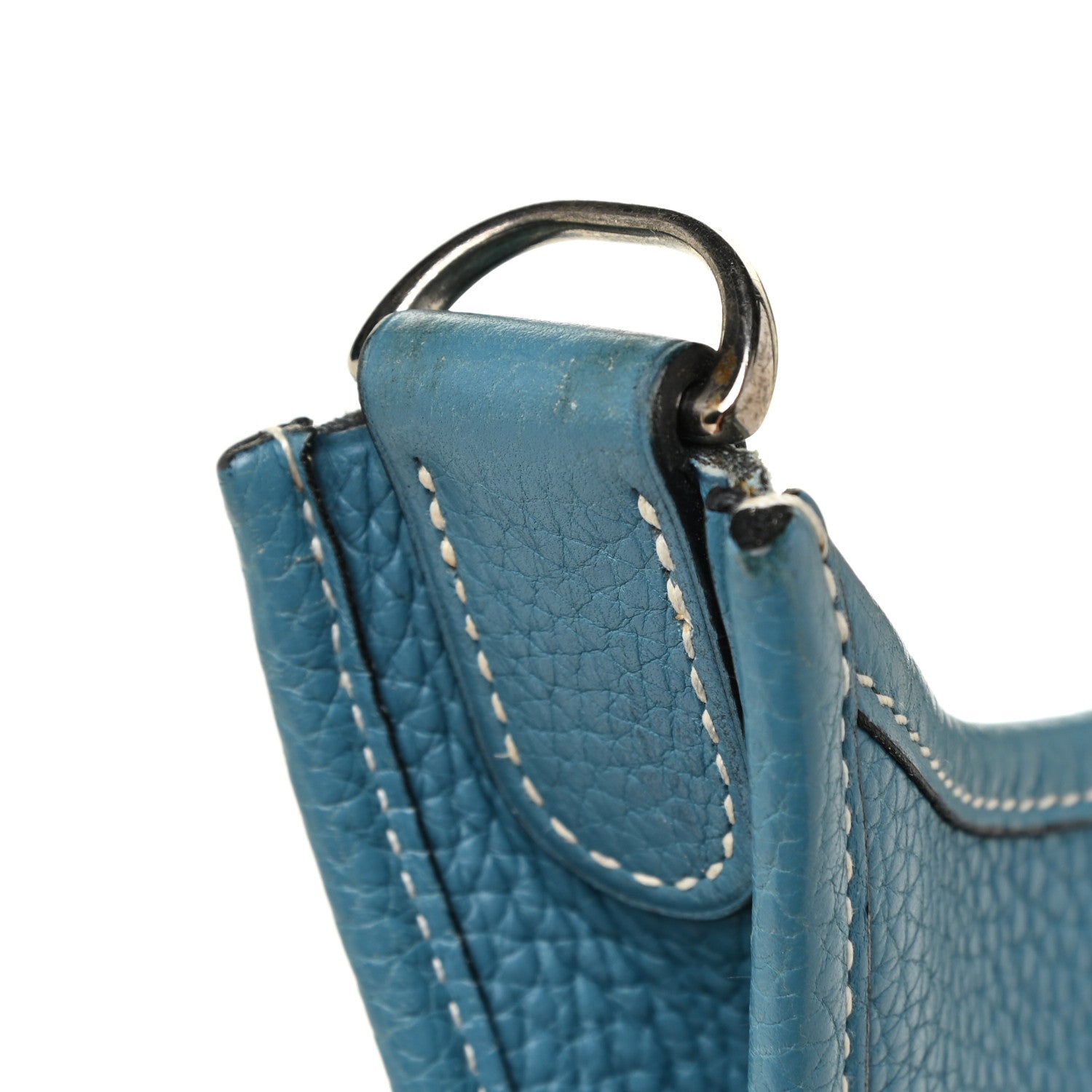 Hermes Taurillon Clemence Evelyne PM Blue Jean 18 of 21