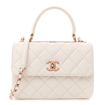 Chanel Lambskin Quilted Small Trendy CC Dual Handle Flap Bag White 1 of 12