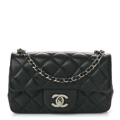 Chanel Lambskin Quilted Extra Mini Rectangular Flap Black 1 of 12
