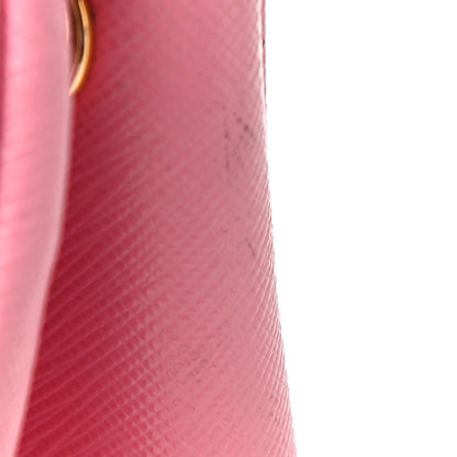 Prada Saffiano Lux Mini Galleria Double Zip Tote Begonia 25 of 35
