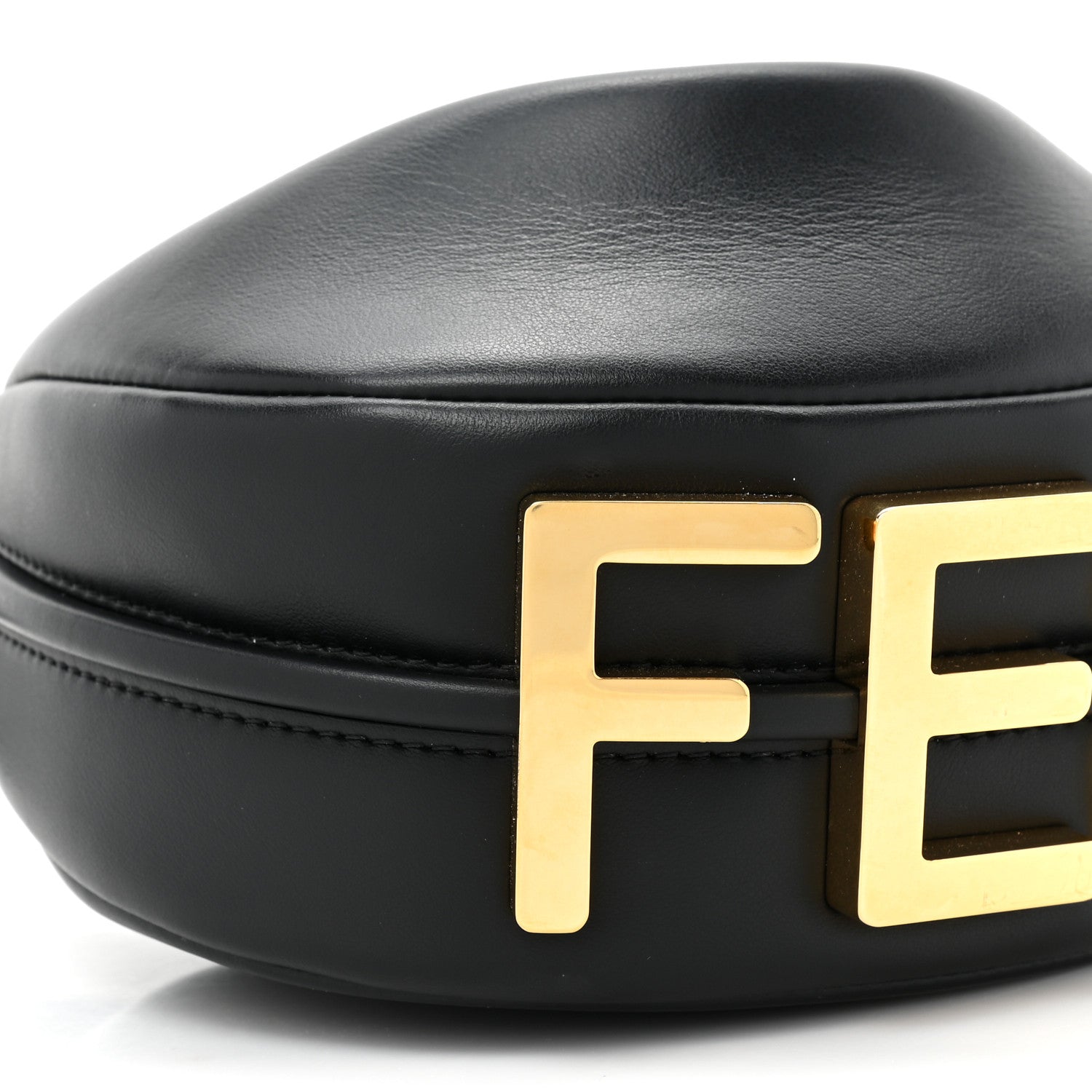 Fendi Vitello Grace Matte Mini graphy Hobo Bag Black 9 of 9