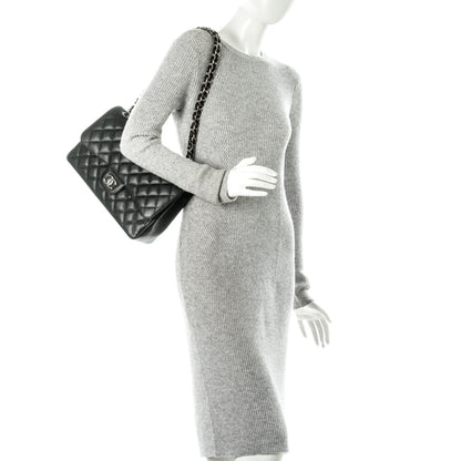 Chanel Caviar Quilted Jumbo Double Flap Black 2 of 8