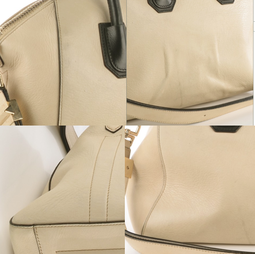 Givenchy Calfskin Leather Bi-Color Medium Antigona Beige Black 2 of 12