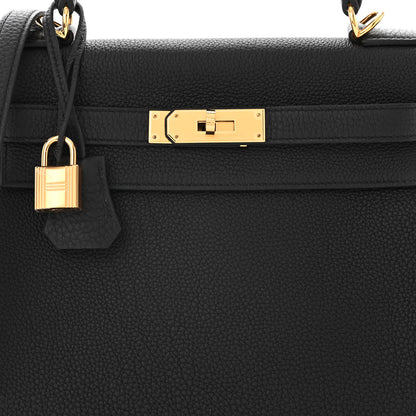 Hermes Togo Kelly Retourne 28 Black 7 of 10