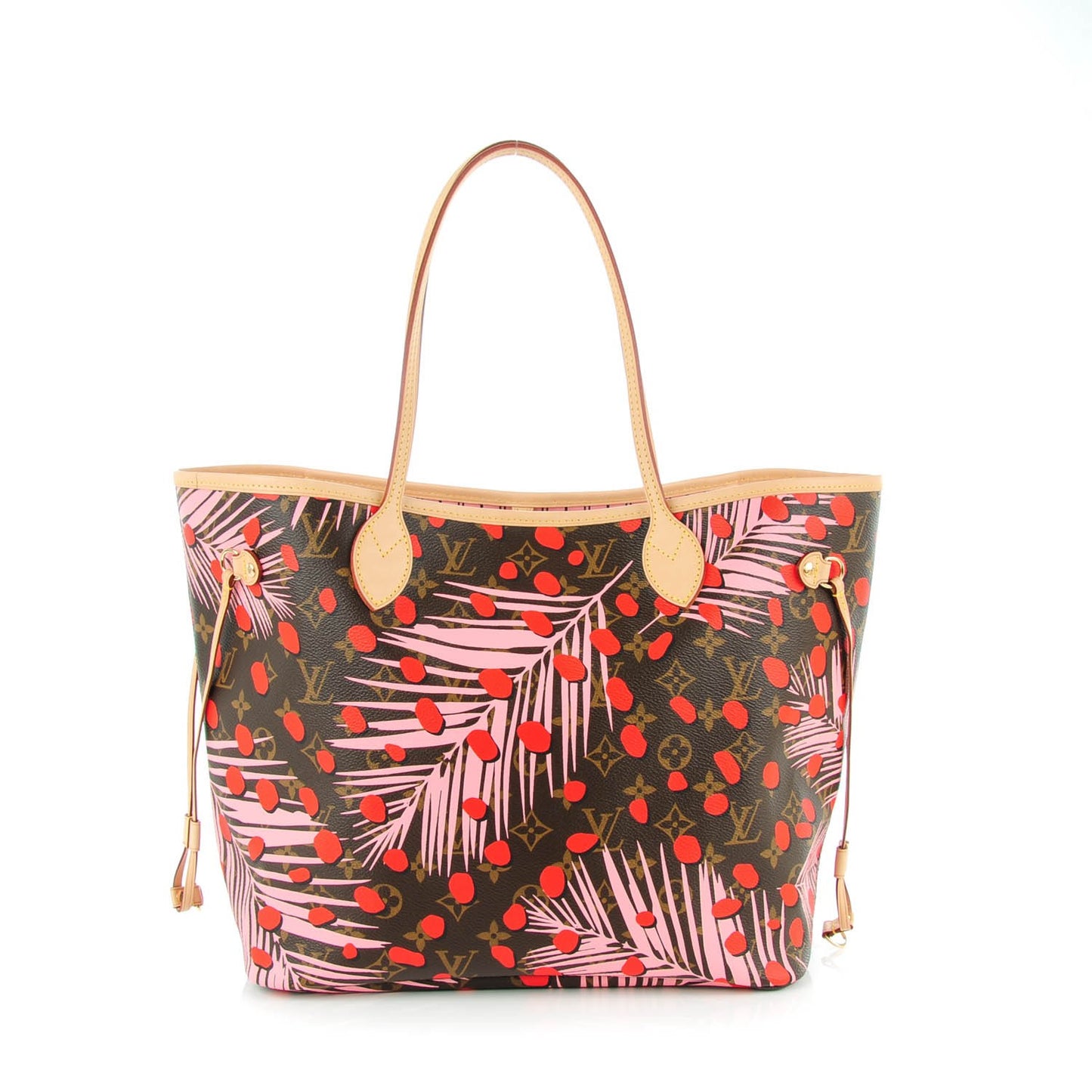 Monogram Jungle Dots Neo Neverfull MM Sugar Pink Poppy