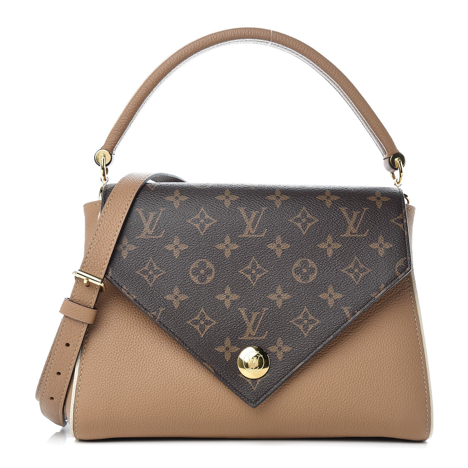 Louis Vuitton Grained Calfskin Monogram Double V Sesame 1 of 9