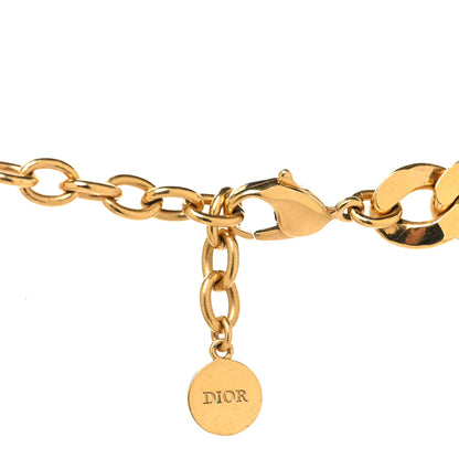 Christian Dior Metal CD Choker Necklace Gold 4 of 5