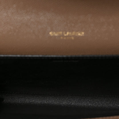 Saint Laurent Grain De Poudre Monogram Uptown Chain Wallet Dark Beige 5 of 8